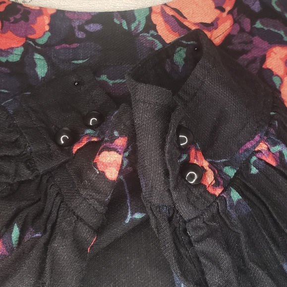 Anthropologie Black Floral Top - Picture 9 of 12